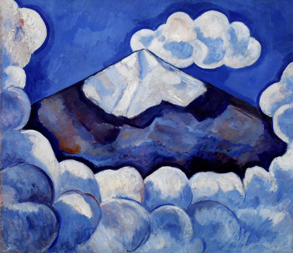 Marsden Hartley, Popocatepetl, Spirited Morning-- Mexico, 1932, oil on board