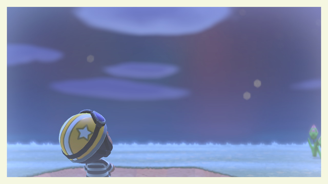 animal crossing avatar making a wish on a star