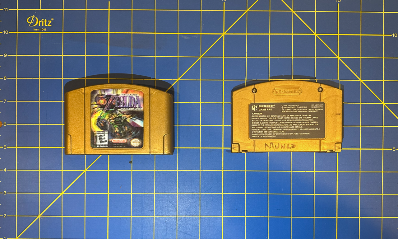 my original "The Legend of Zelda: Majora's Mask" Nintendo 64 cartridge